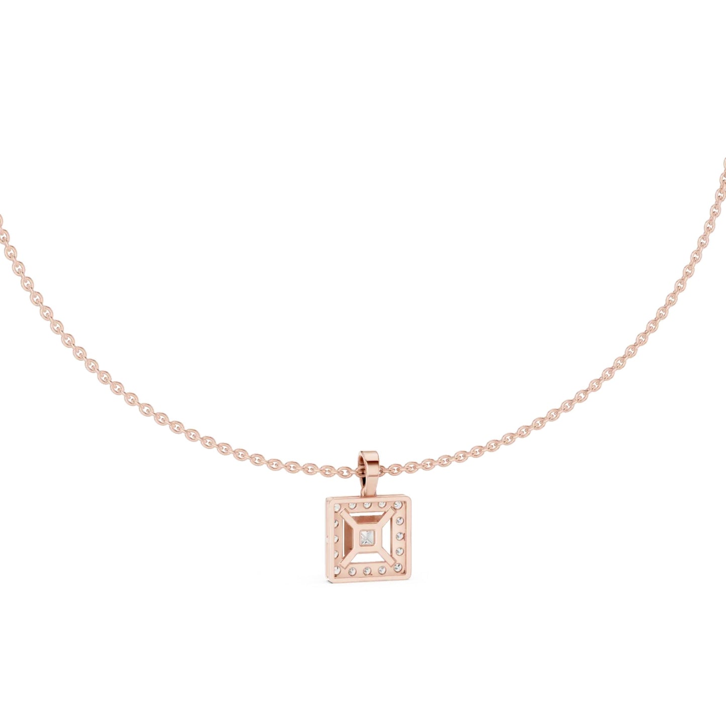 silver Luxe Square Necklace