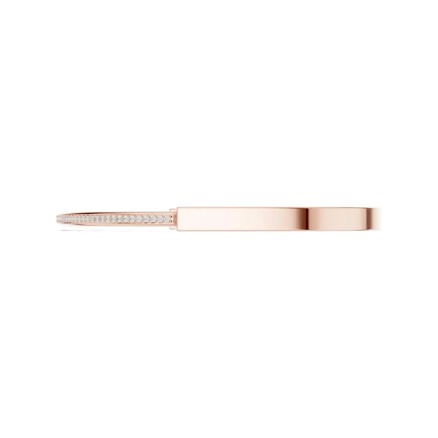 silver Diamond Whisper Bangle