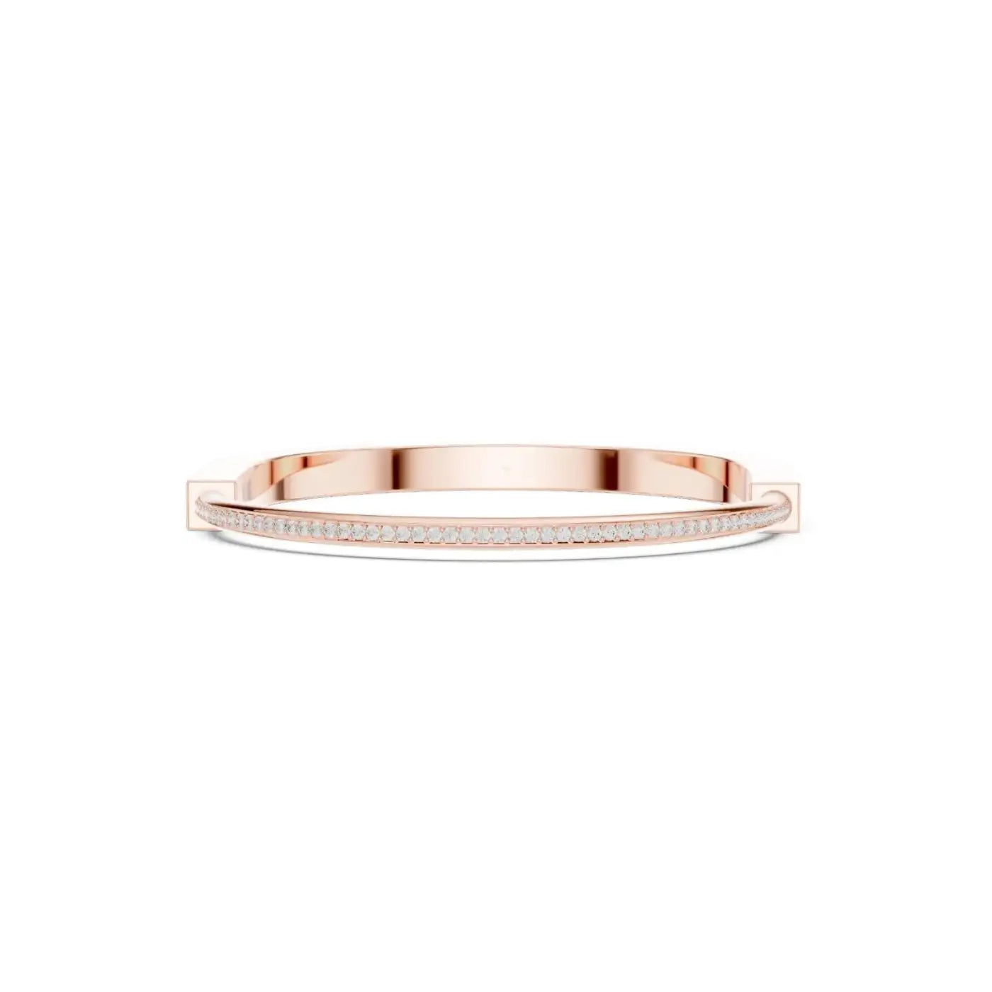 silver Diamond Whisper Bangle