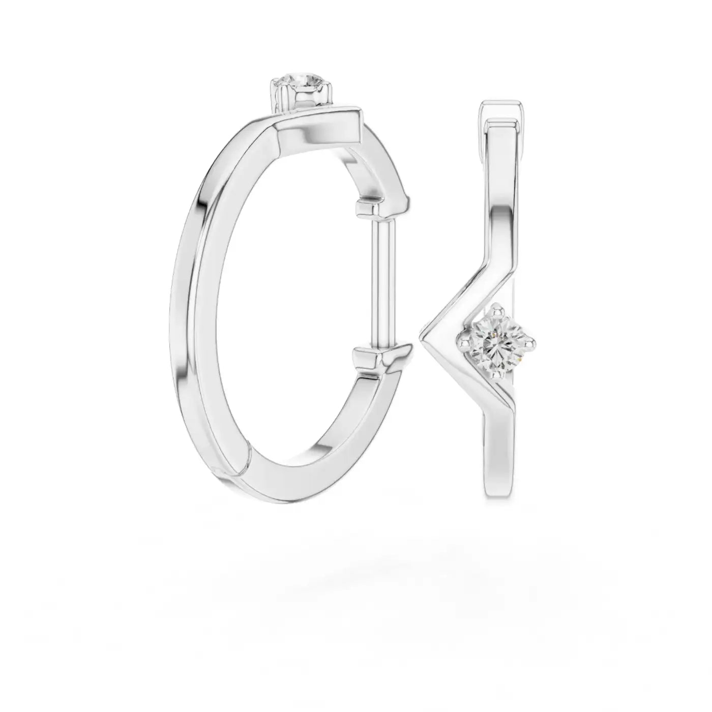 silver Modern Gold Charm