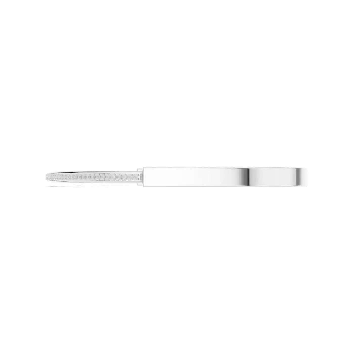 silver Diamond Whisper Bangle