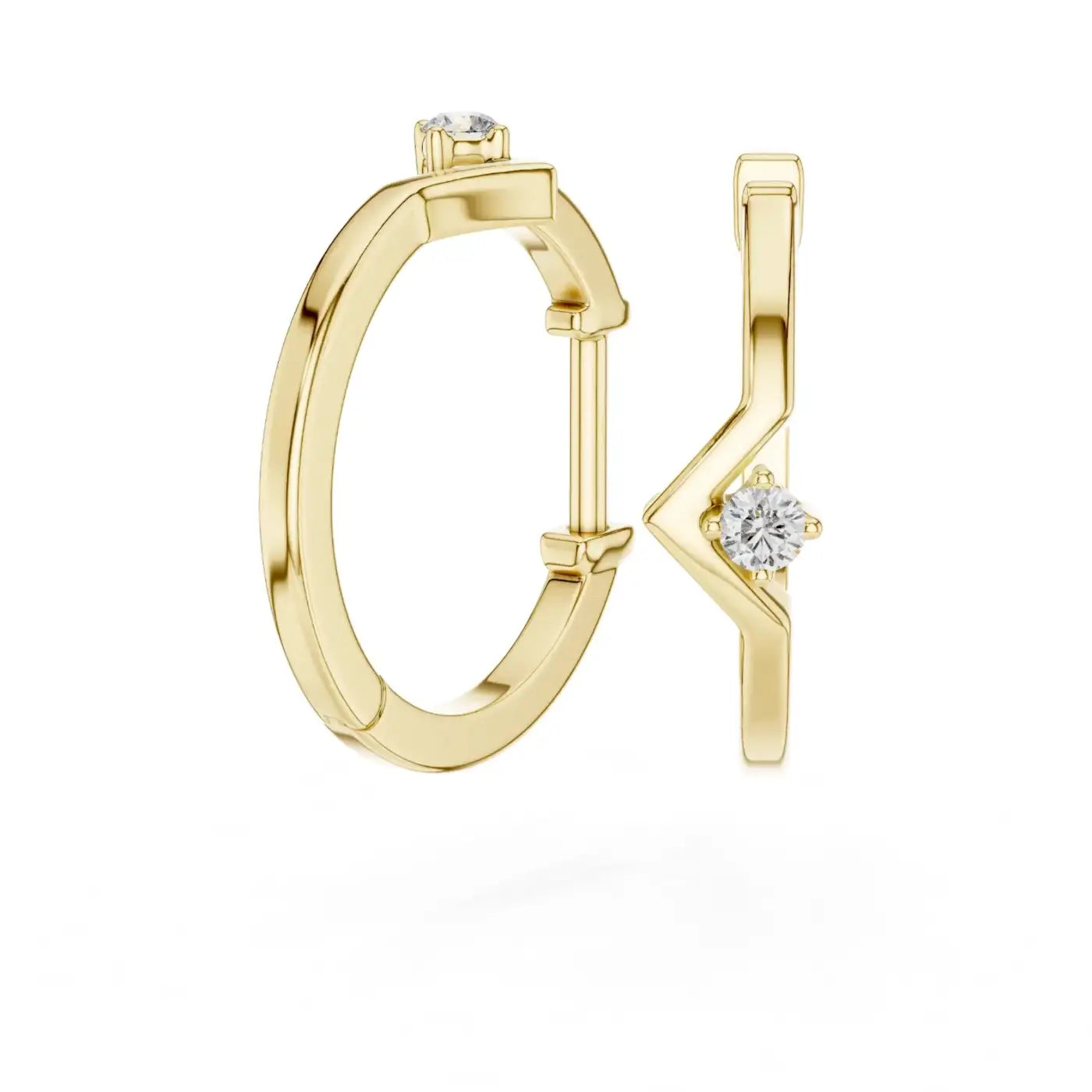 silver Modern Gold Charm