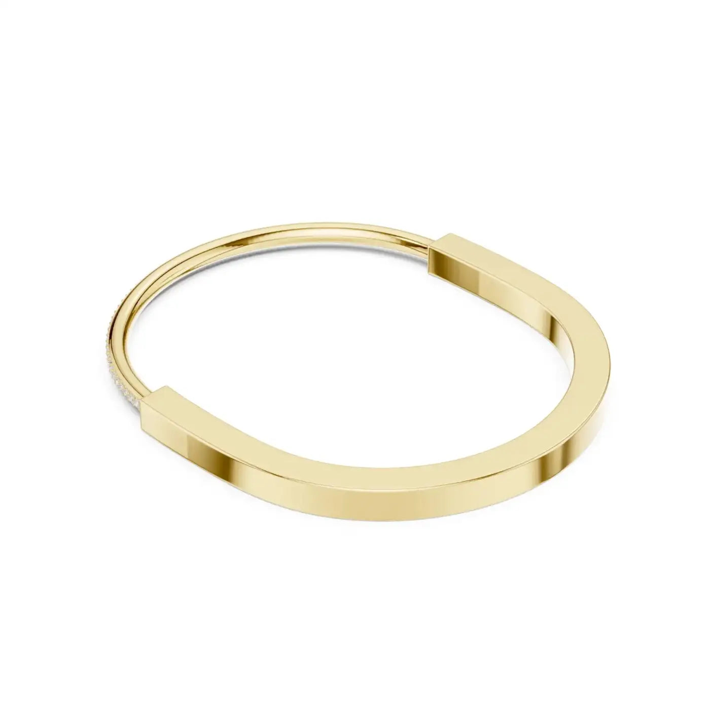 silver Diamond Whisper Bangle