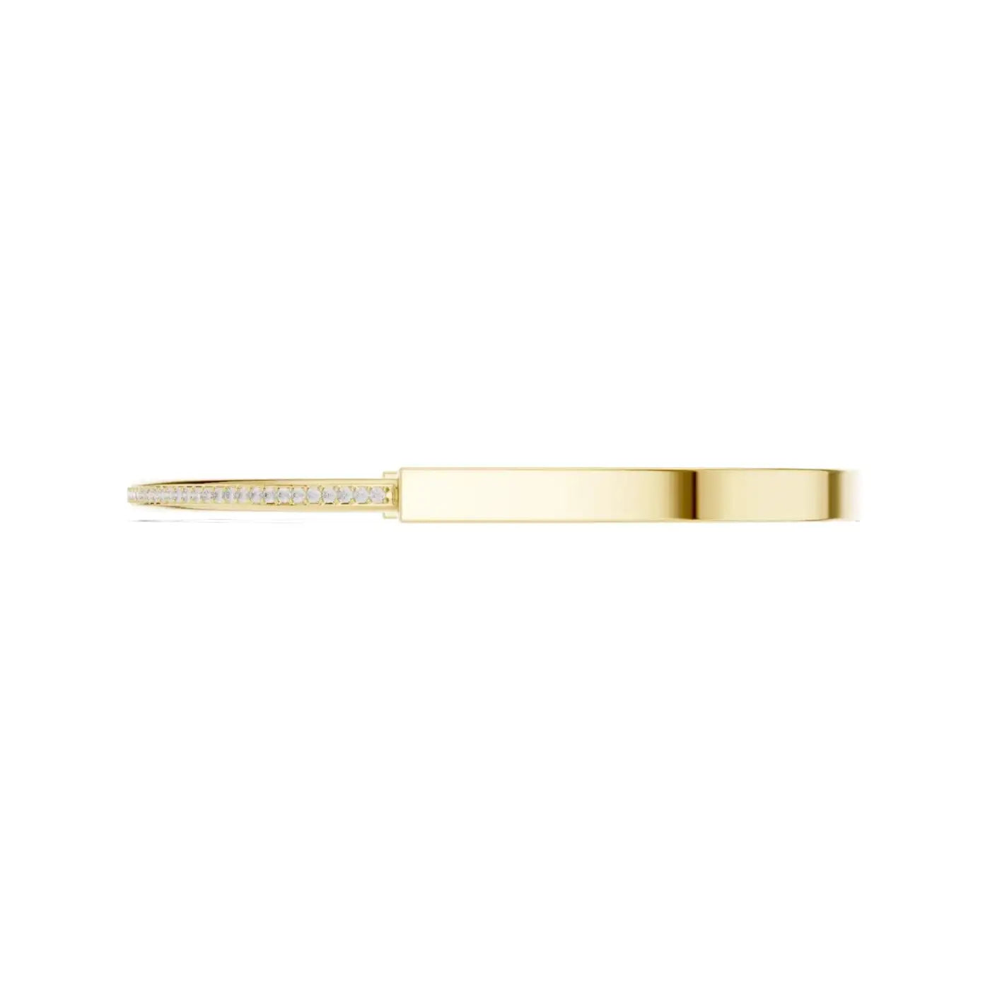 silver Diamond Whisper Bangle