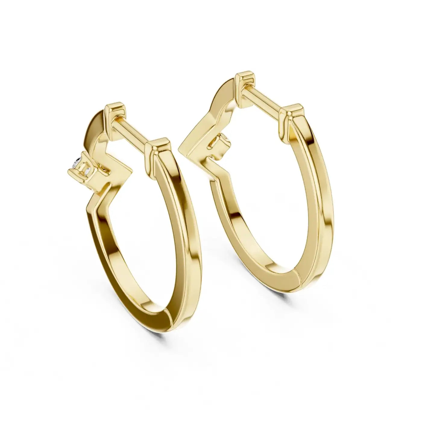 silver Modern Gold Charm