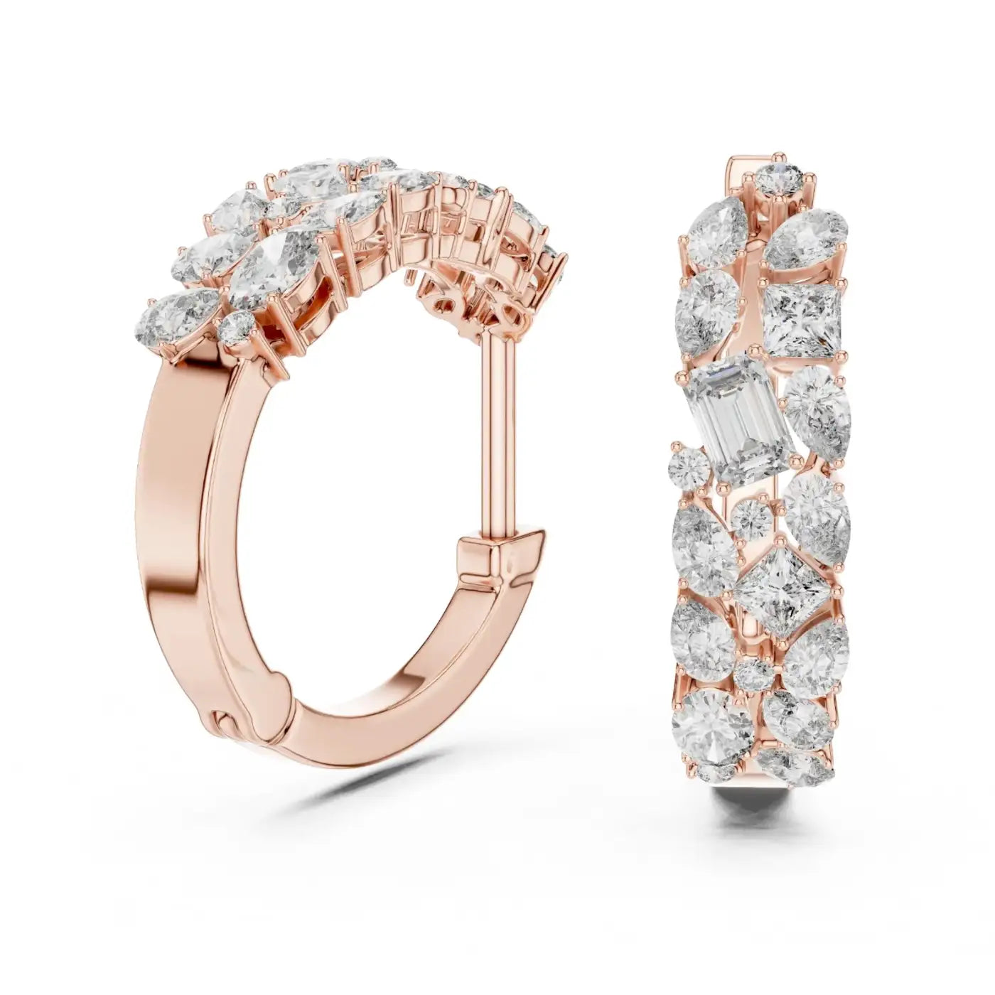 silver Timeless Sparkle Hoops