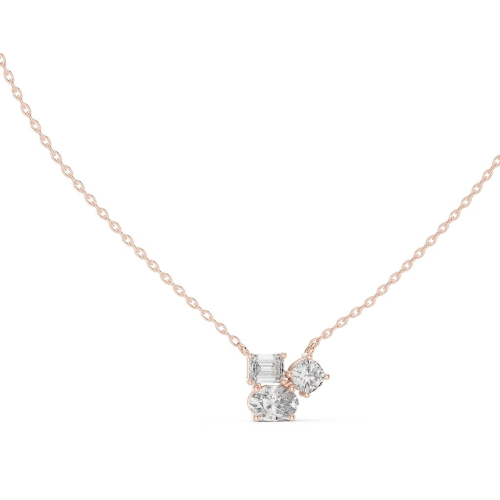 silver Modern Trio Pendant