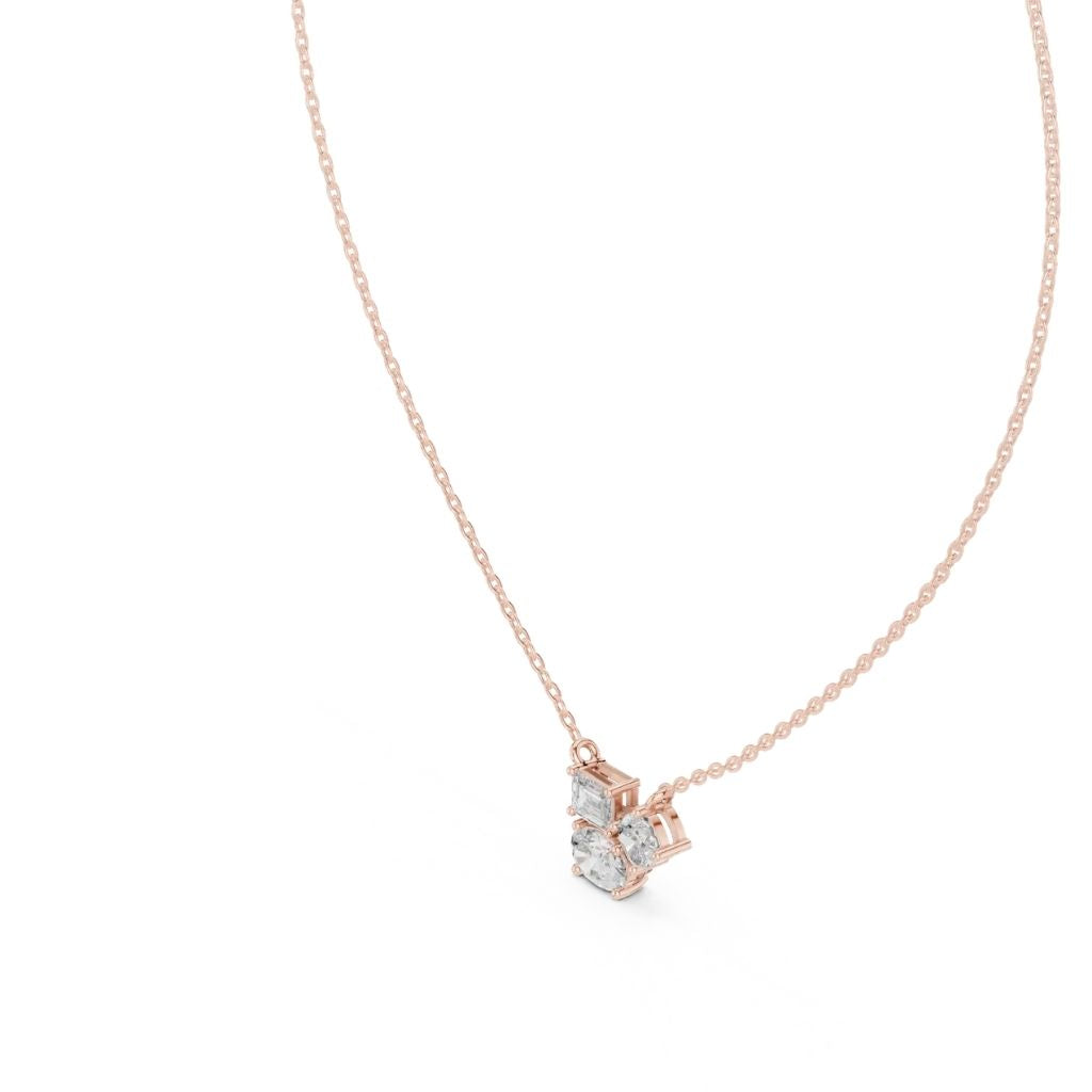 silver Modern Trio Pendant