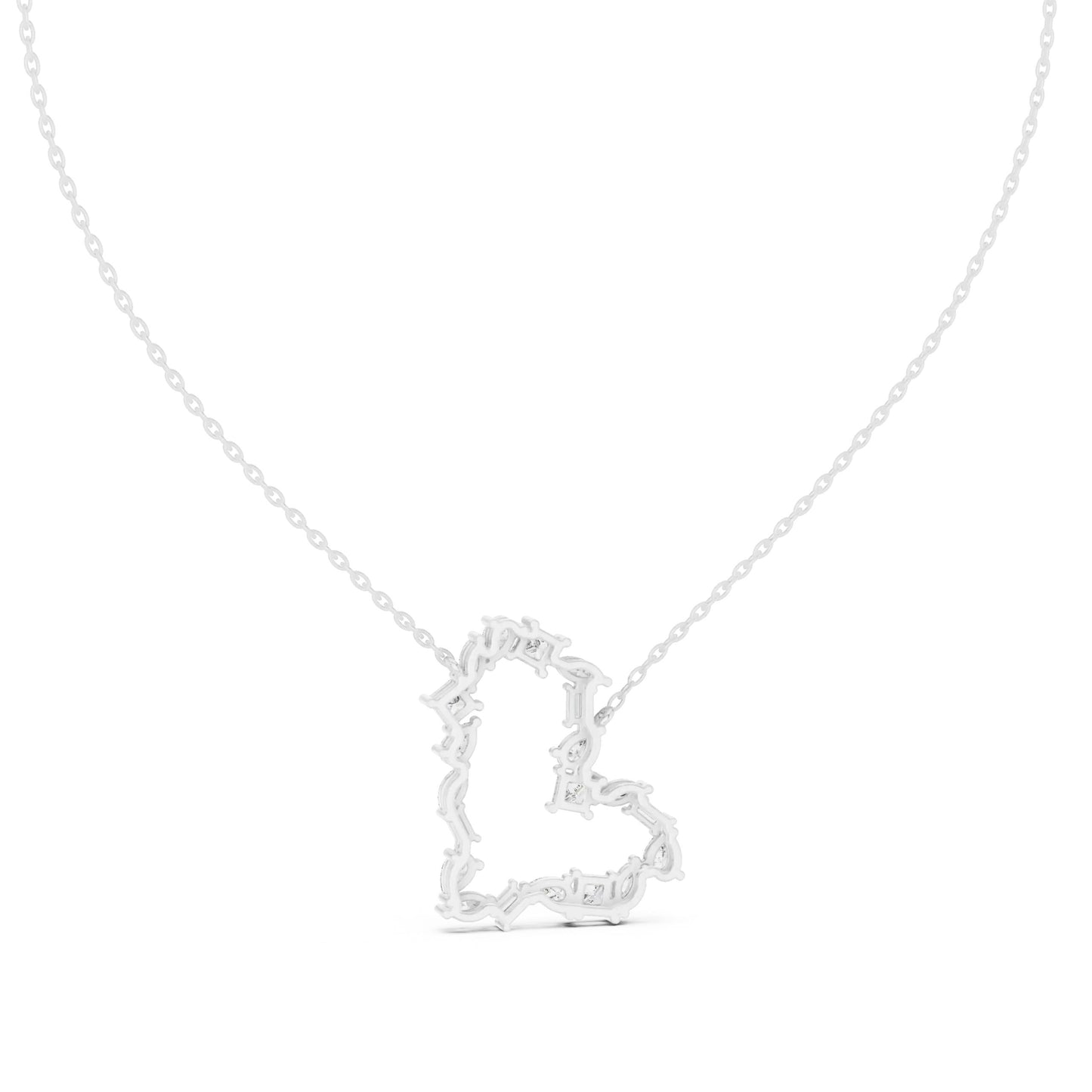 silver Love Spark Heart Pendant