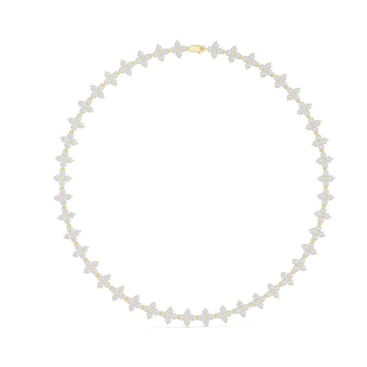 silver Eterna Flower Necklace