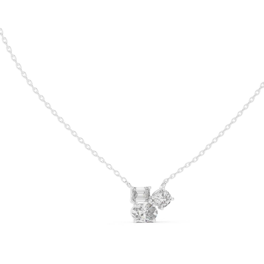 silver Modern Trio Pendant