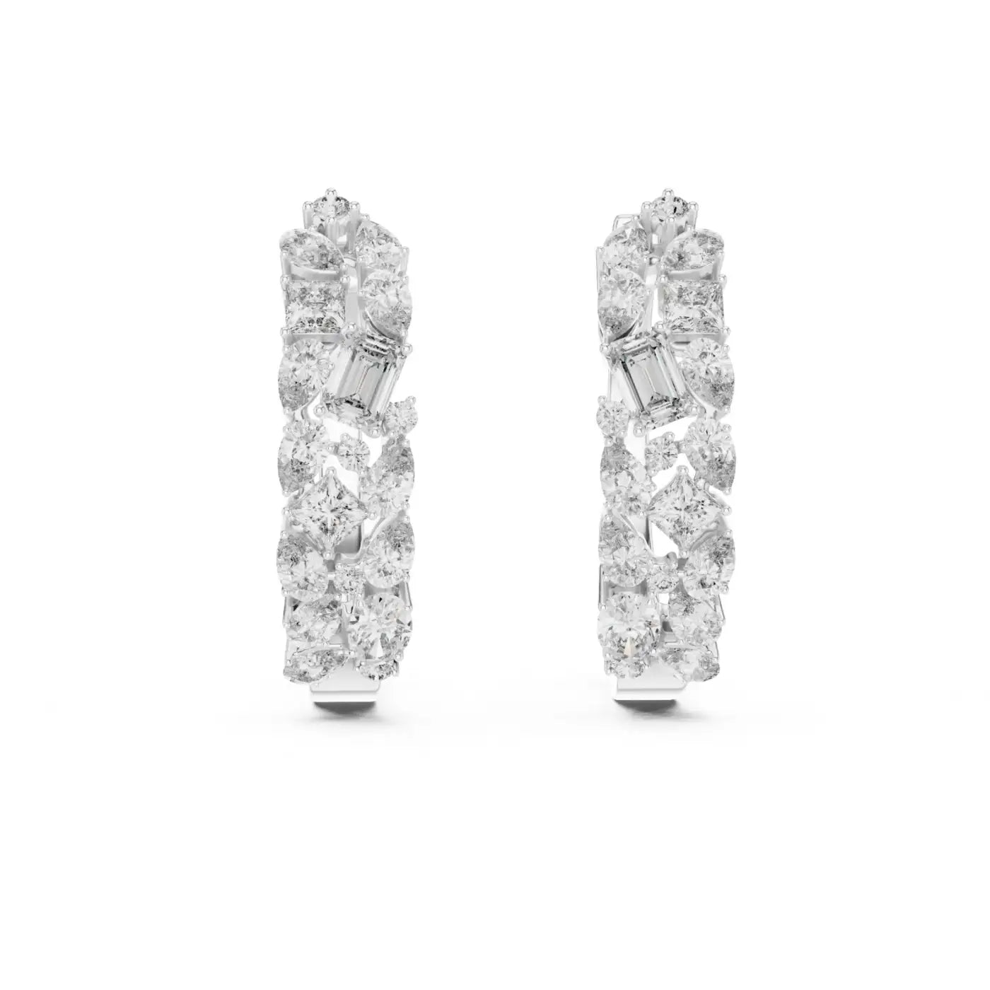 silver Timeless Sparkle Hoops