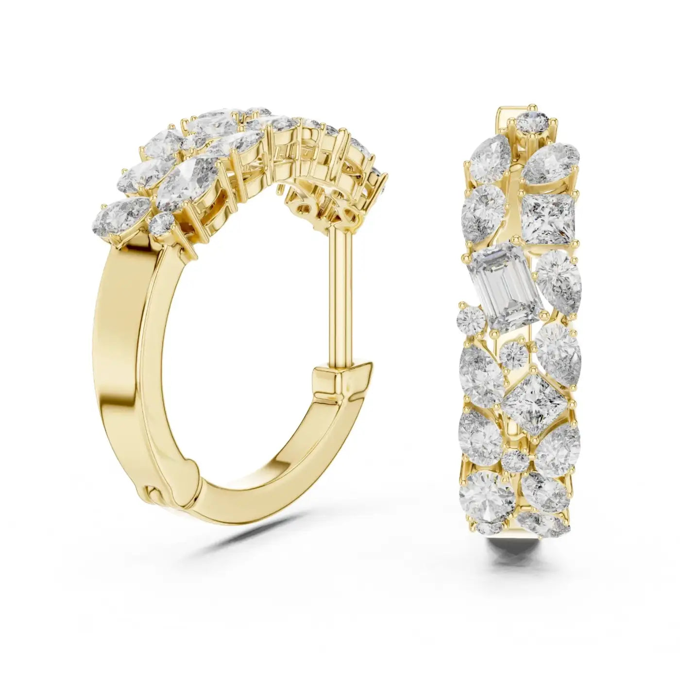 silver Timeless Sparkle Hoops