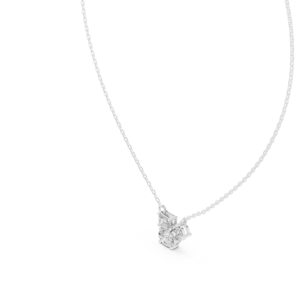 silver Modern Trio Pendant