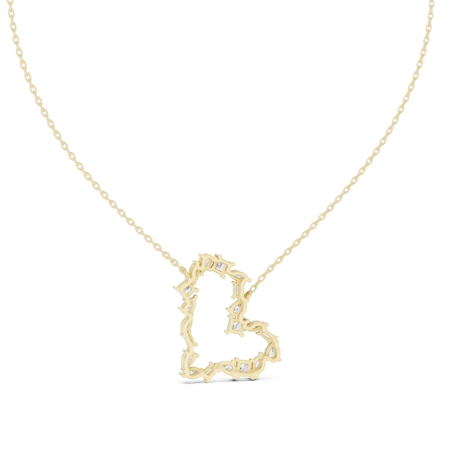 silver Love Spark Heart Pendant