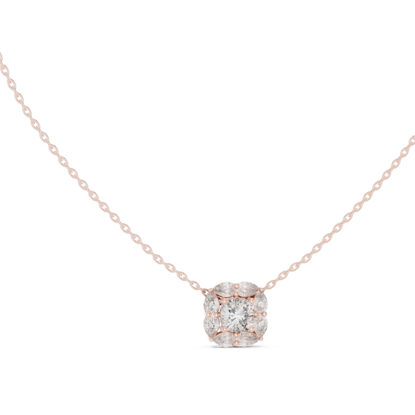 silver Diamond Glow Pendant