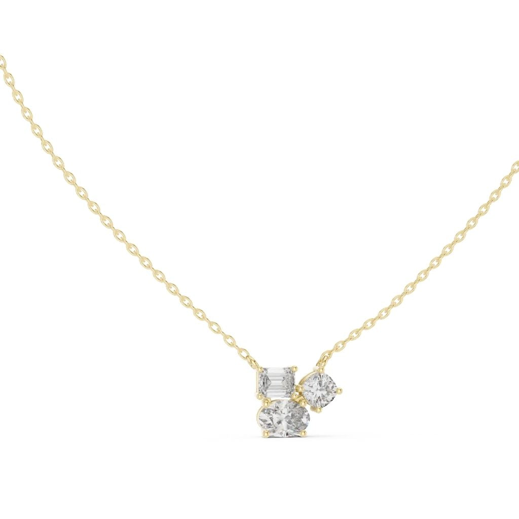 silver Modern Trio Pendant