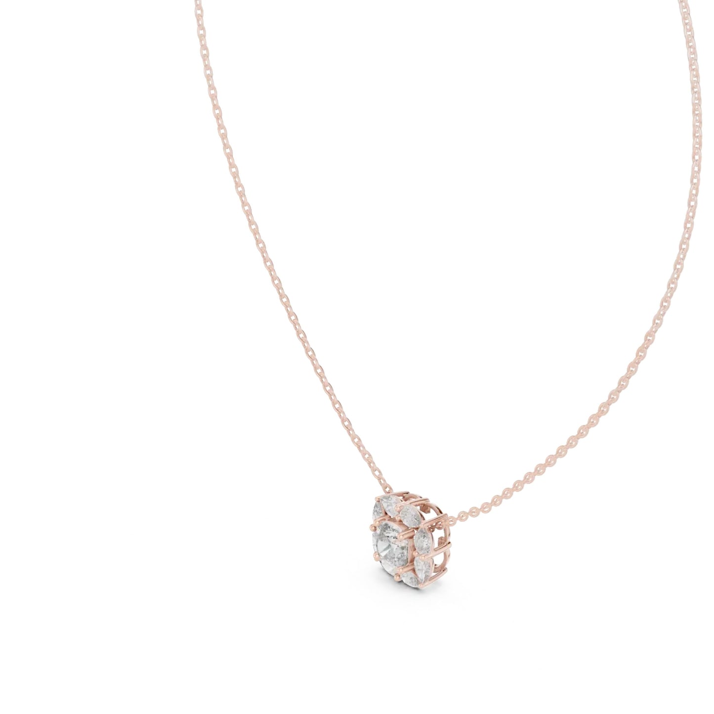 silver Diamond Glow Pendant