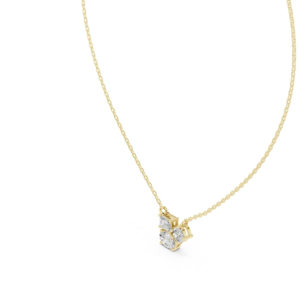 silver Modern Trio Pendant
