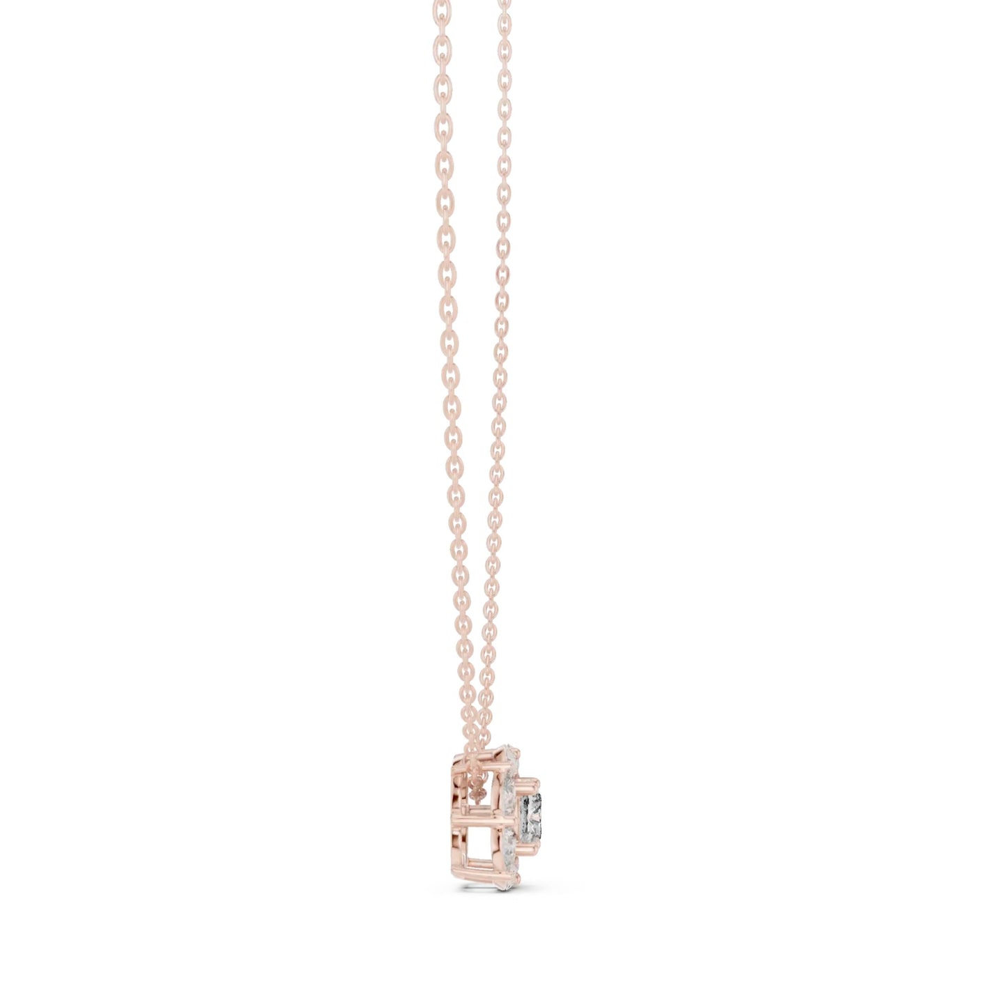 silver Diamond Glow Pendant