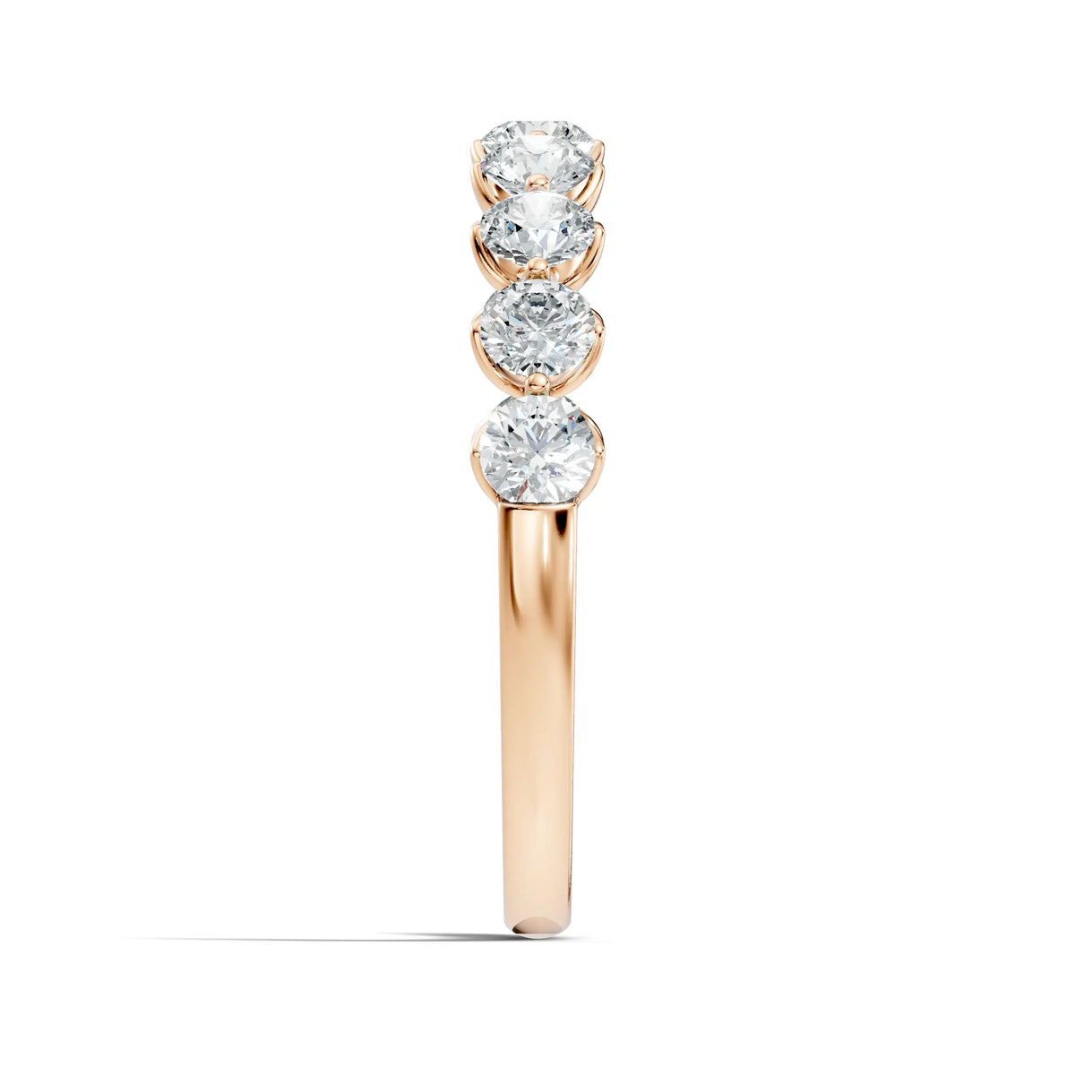 silver Glow Half Eternity Ring