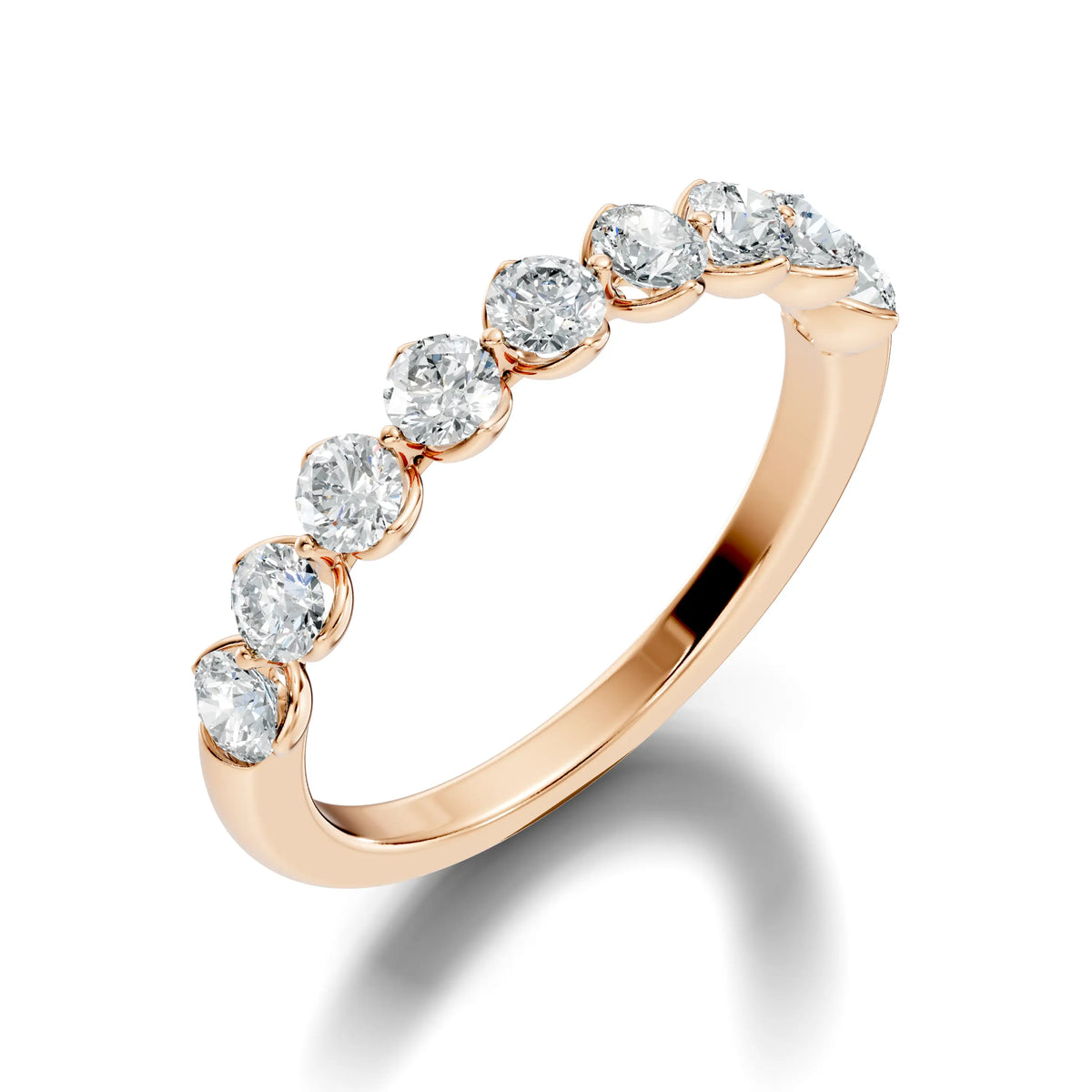 silver Glow Half Eternity Ring