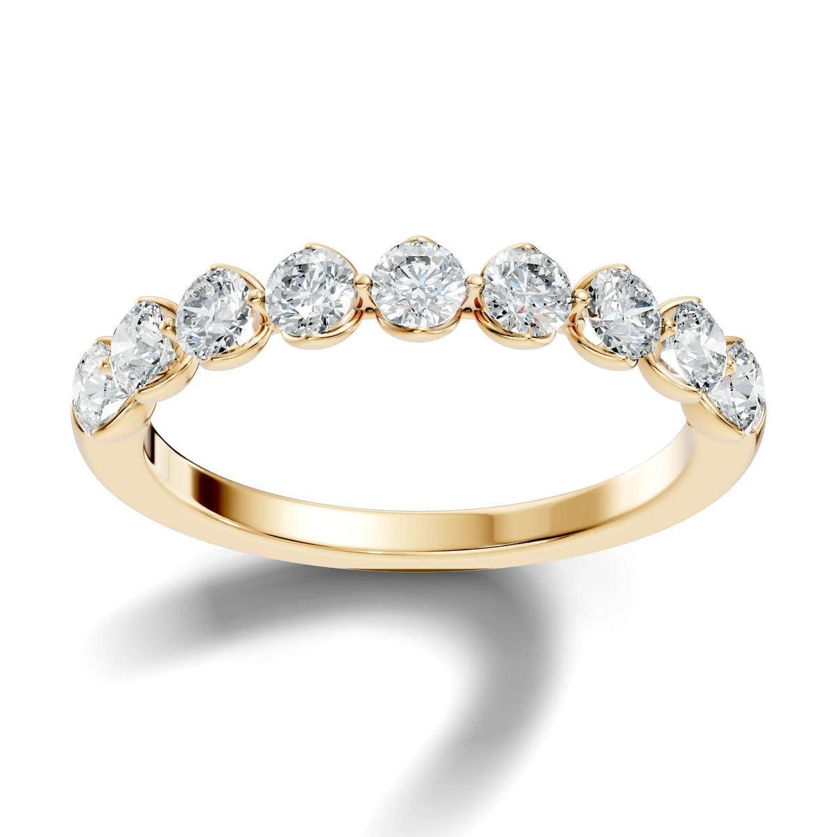 silver Glow Half Eternity Ring