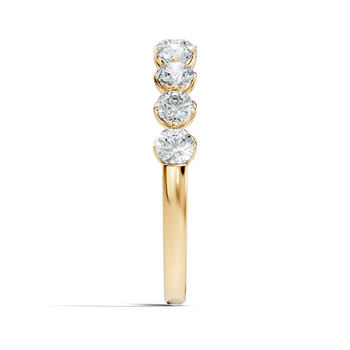 silver Glow Half Eternity Ring