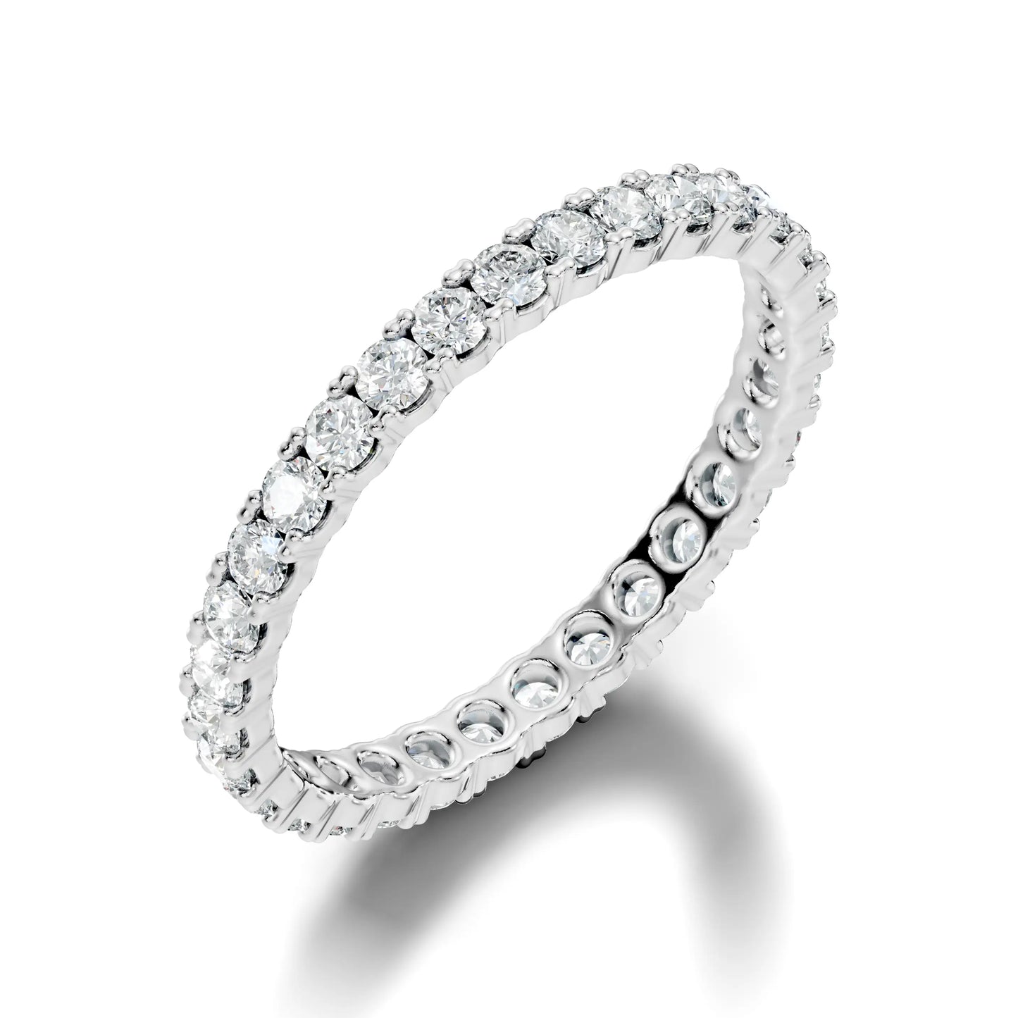 silver Dazzling Diamond Circle Ring