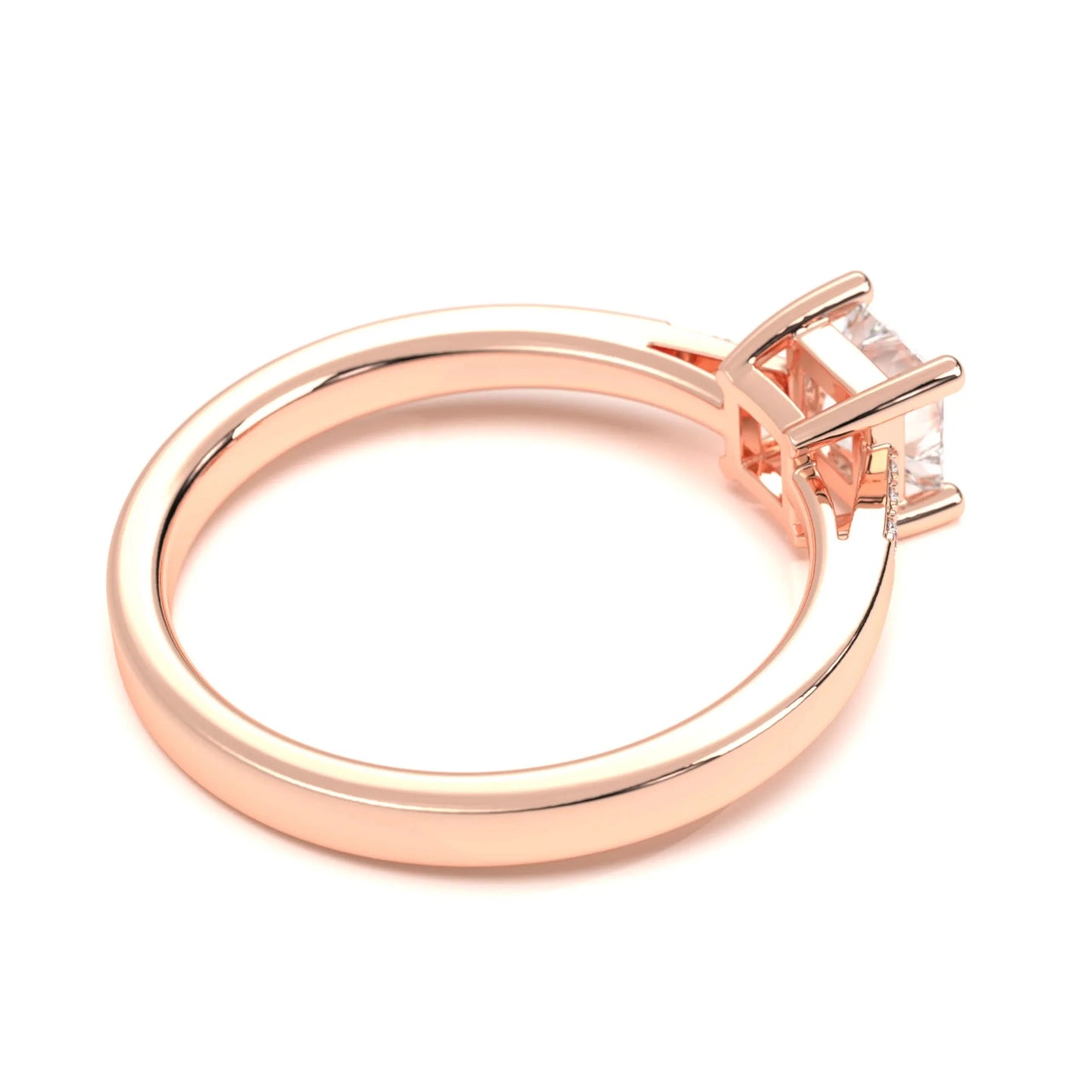 Square silver Diamond Ring