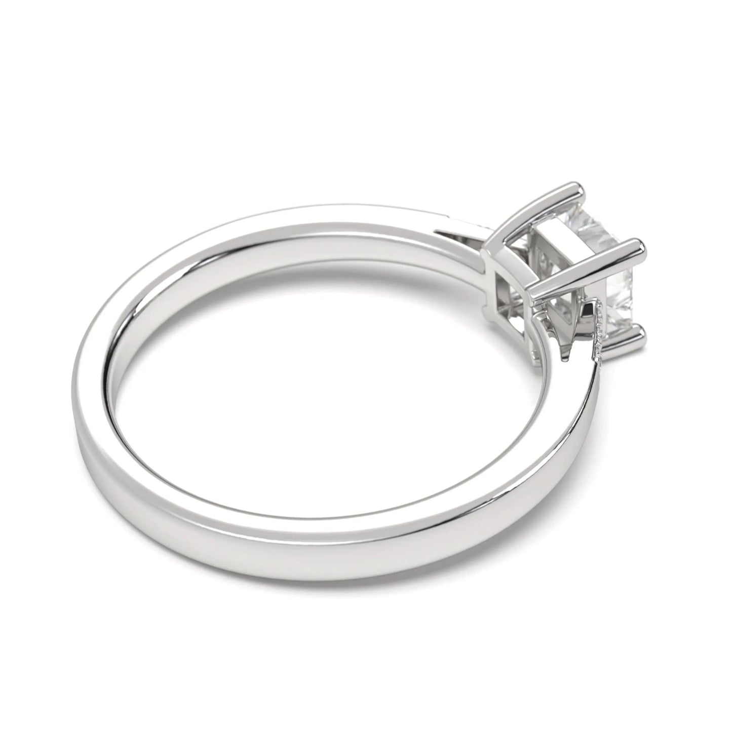 Square silver Diamond Ring