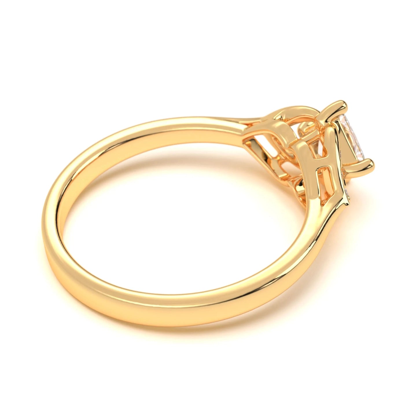 Silver Classic Solitaire Accent Ring