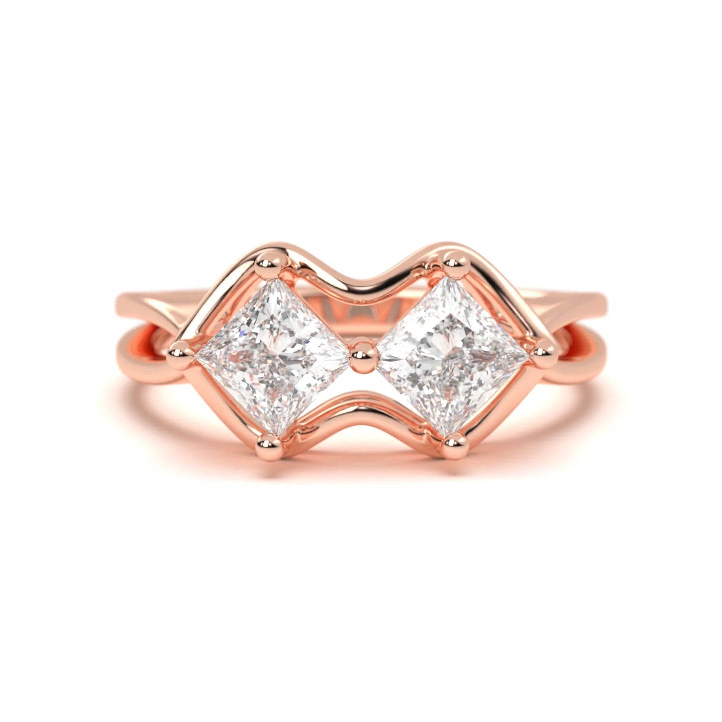 Princess silver Duo Ring