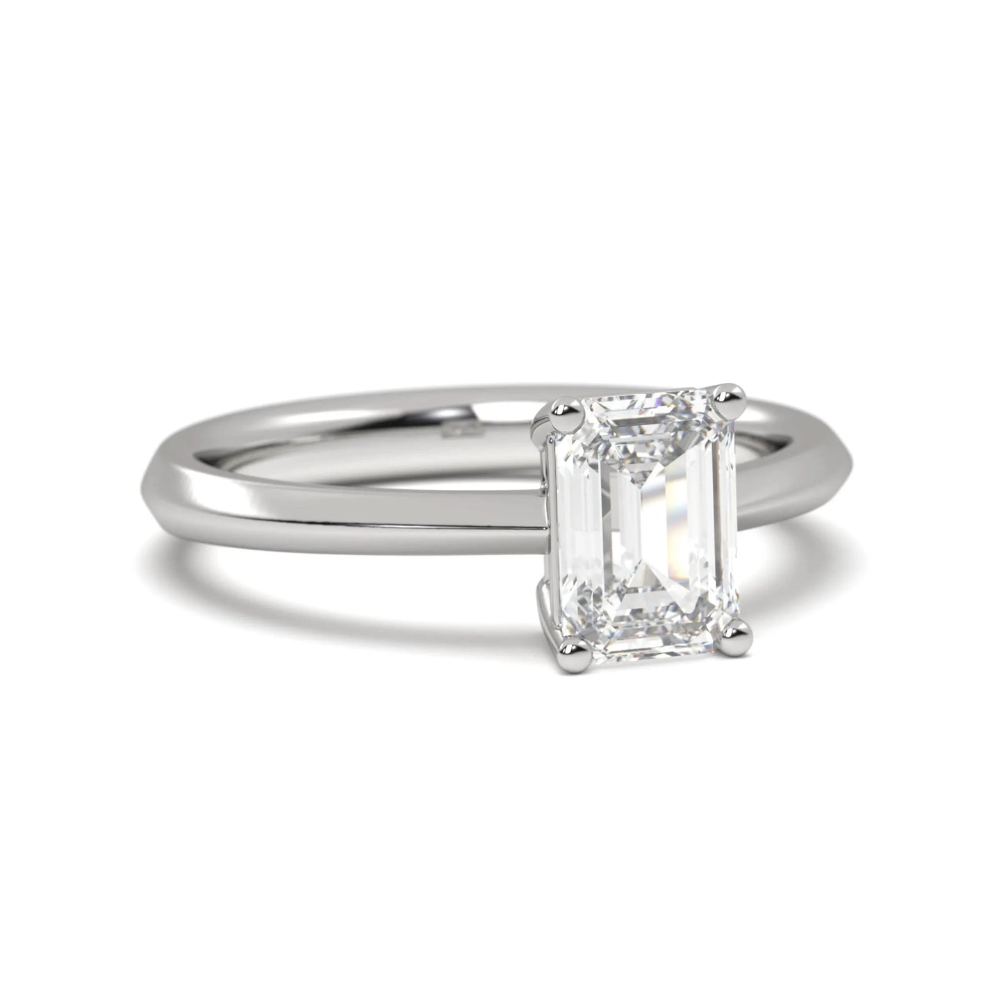 Modern silver Solitaire Ring