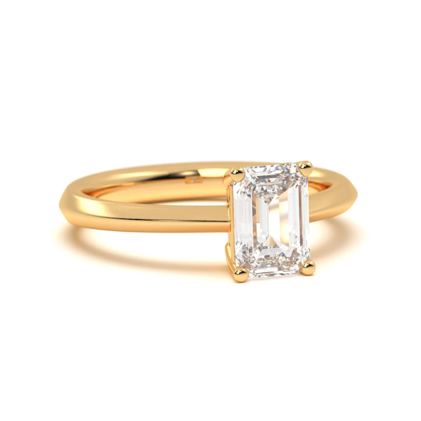 Modern silver Solitaire Ring