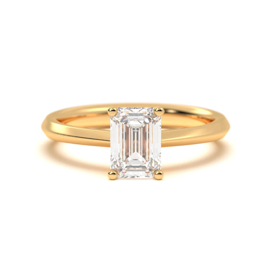 Modern silver Solitaire Ring