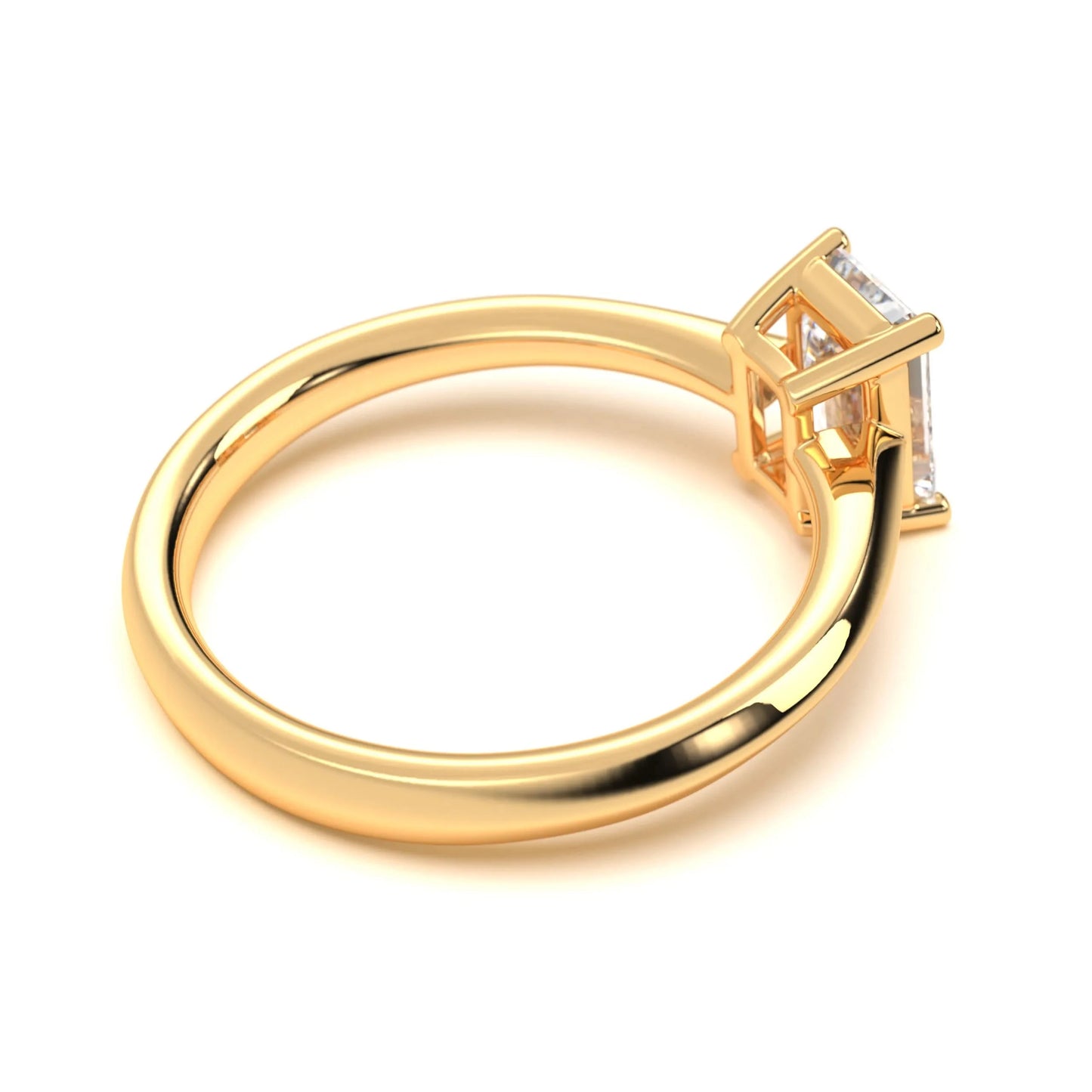 Modern silver Solitaire Ring