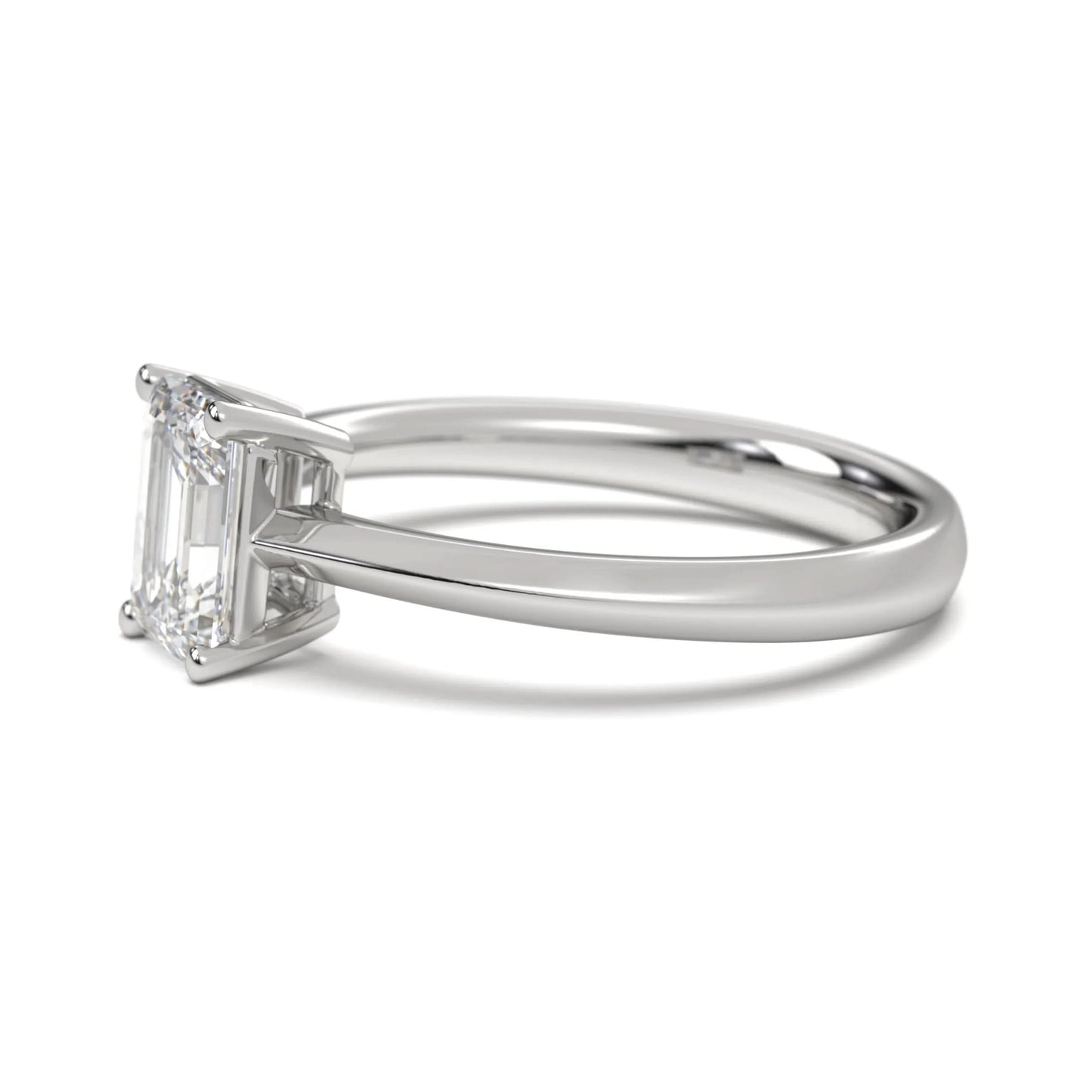 Modern silver Solitaire Ring