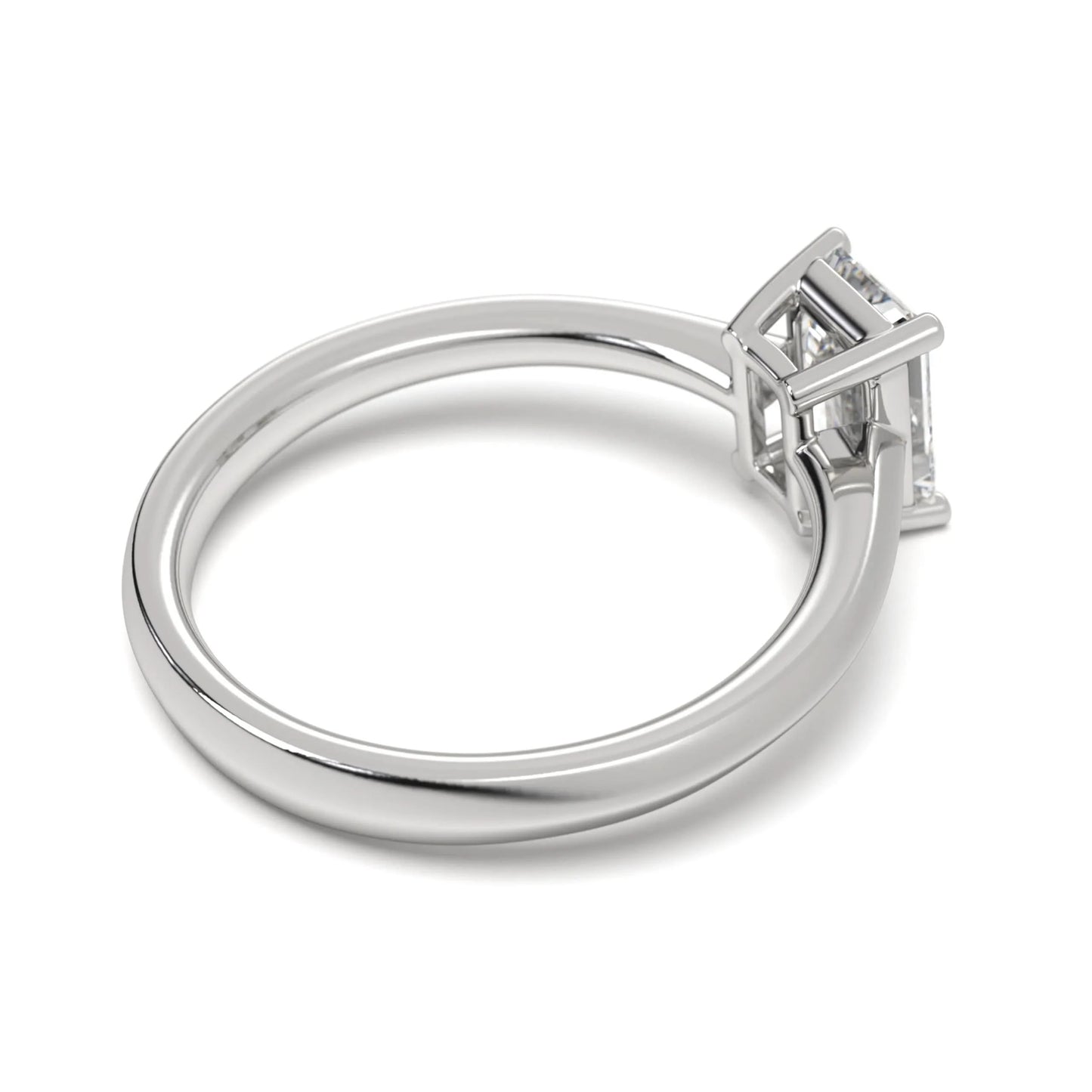 Modern silver Solitaire Ring