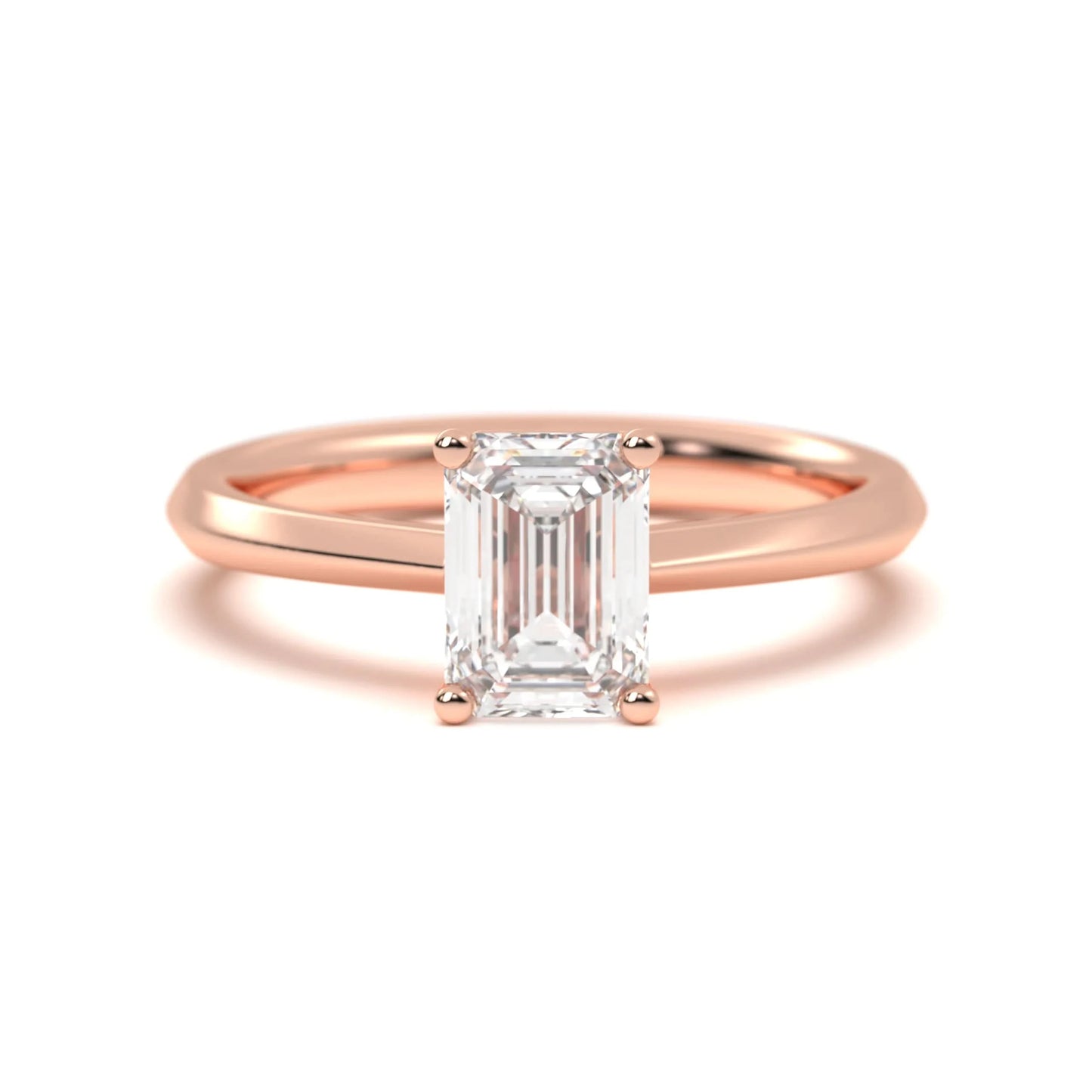 Modern silver Solitaire Ring