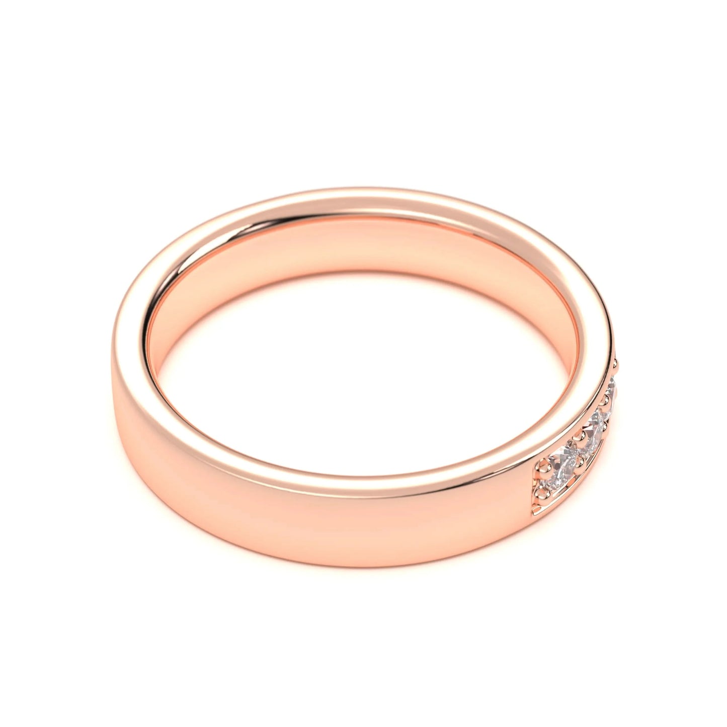 Sleek silver  Diamond Band Ring