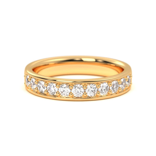 Sleek silver  Diamond Band Ring