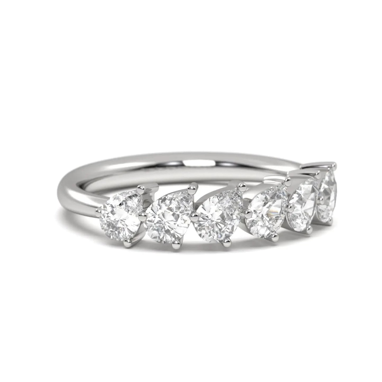 Silver Pear Spark Ring