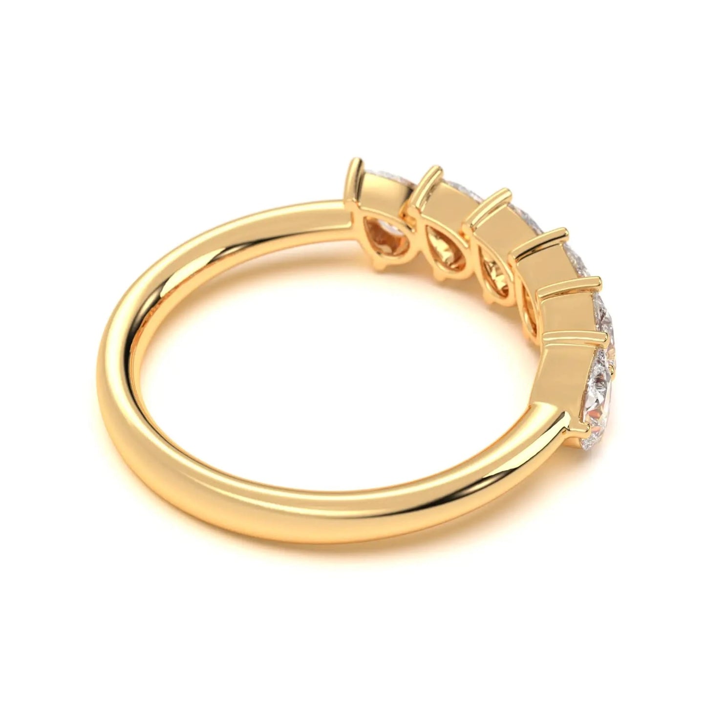 Silver Pear Spark Ring