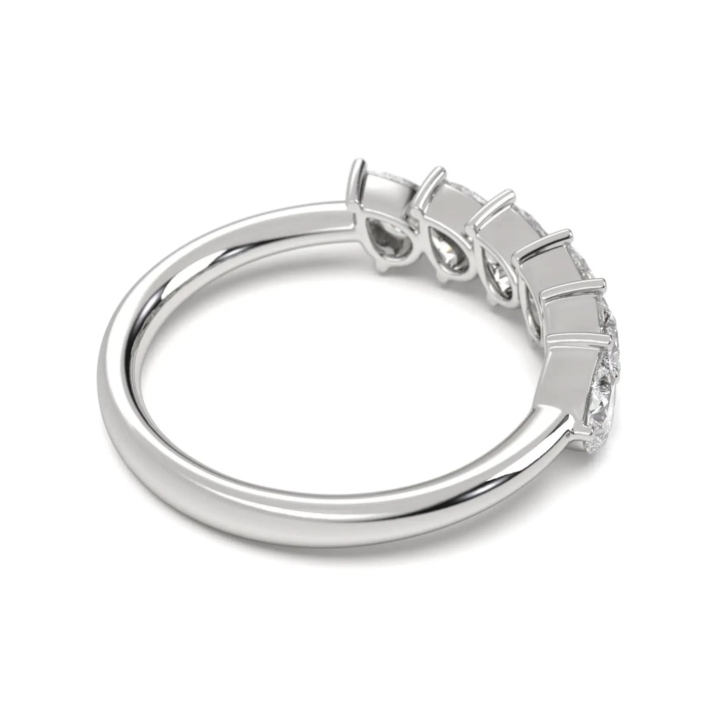 Silver Pear Spark Ring