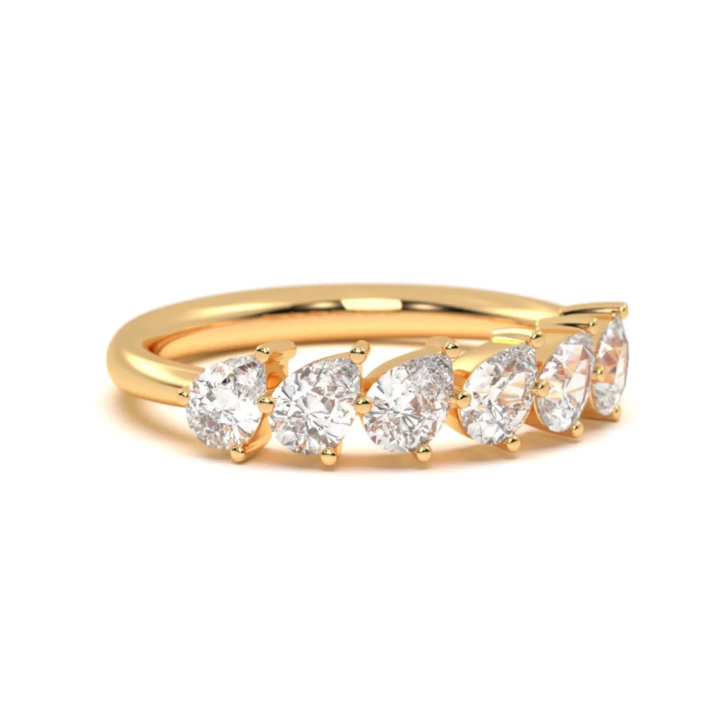 Silver Pear Spark Ring