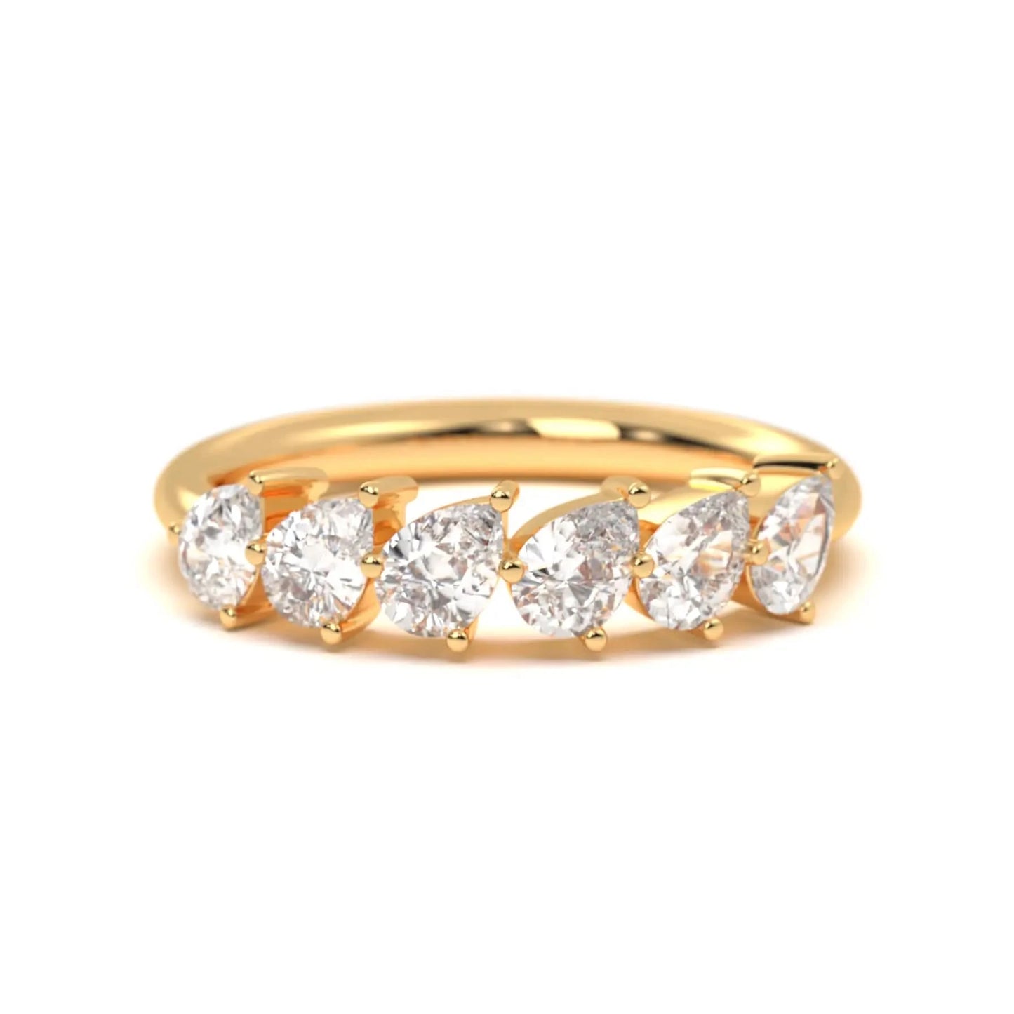 Silver Pear Spark Ring