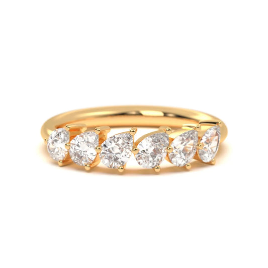 Silver Pear Spark Ring