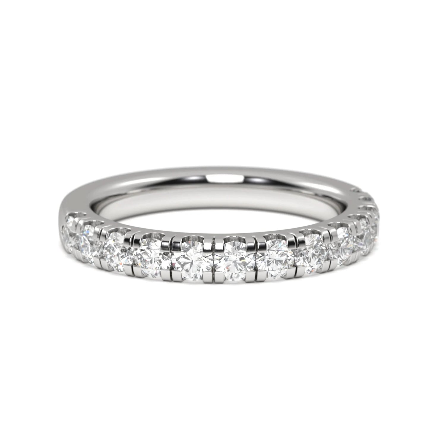 silver Classic Diamond Band Ring