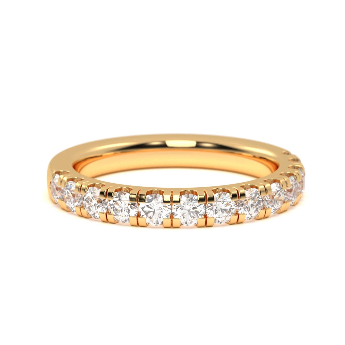 silver Classic Diamond Band Ring